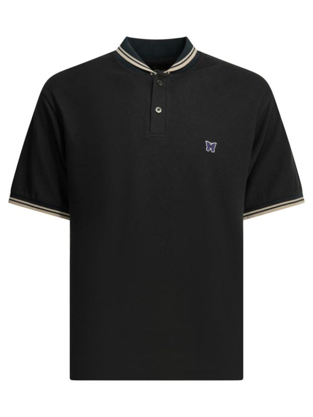 Needles Shawl Collar Polo Shirt With Buttons Tag Size L Men